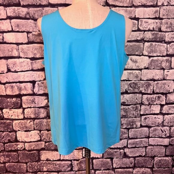 Chico's Aqua Sleeveless Tank Size XL - Picture 4 of 7